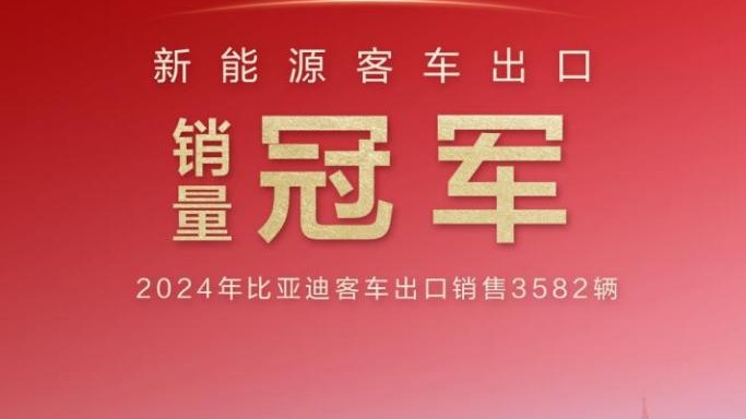 比亞迪2024年汽車出口增速品牌第一